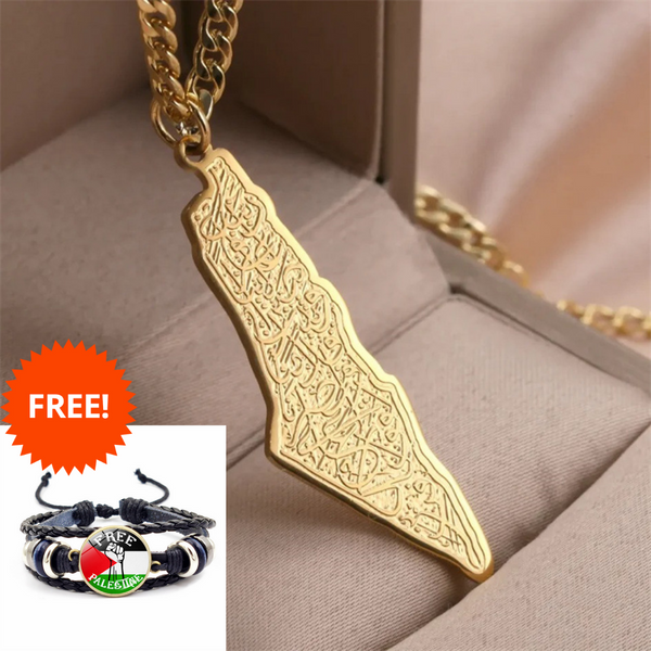 Support Palestine Pendant Necklace + FREE GIFT